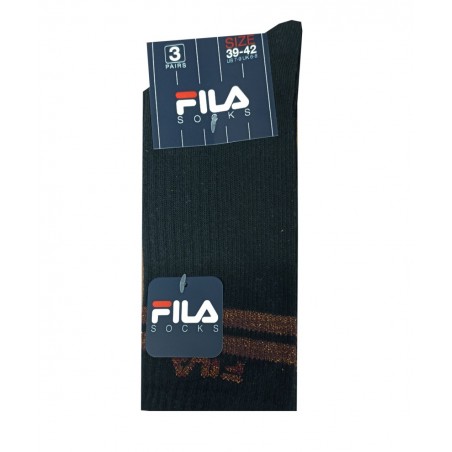 FILA SET 3 Γυναικείες Αθλητικές Κάλτσες Urban Normal Plain Μαύρο