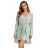 COOL Γυναικείο Σετ Νυχτικό με Ρόμπα Floral Bισκόζ Βεραμάν