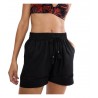 TRIUMPH Summer Wear Shorts Γυναικείο Σόρτς Λινό Normal Fit 10227237-0004 Μεταξένιο Μαύρο