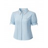 JOIN Γυναικείο Ριγέ Πουκάμισο Στρας CH8393-2 Σι΄ελ