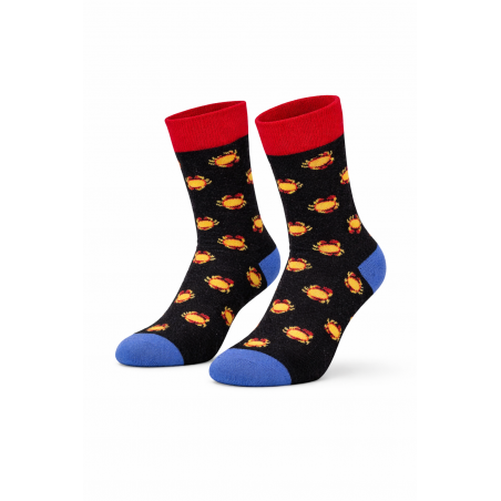 Calzeman Κάλτσα Μαύρη με σχέδιο Καβουράκι