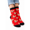 Calzeman Κάλτσα Κόκκινη με σχέδιο Σκυλάκι
