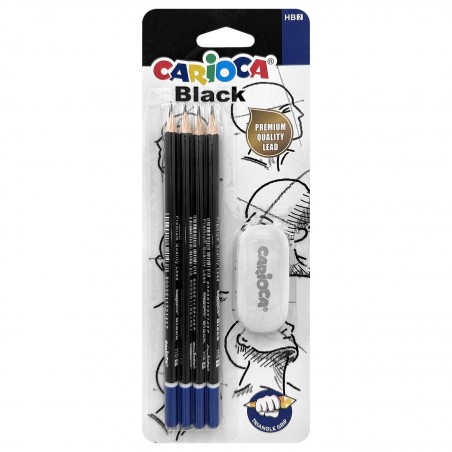 Σετ 4 Μολύβια & 1 Γόμα