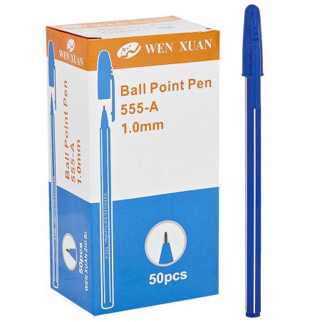 Στυλό Ριγέ Μακρυά Μύτη Ballpoint 1mm 50 PAC
