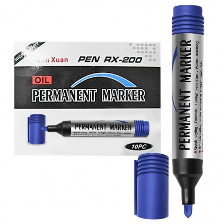 Μαρκαδόρος Ανεξίτηλος Μπλε 12,5x1,8cm 10 PAC