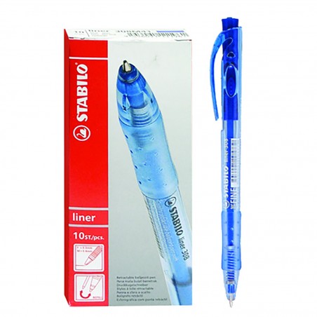 Στυλό Κουμπί Stabilo Ballpoint Μπλε 1,0mm 10 PAC