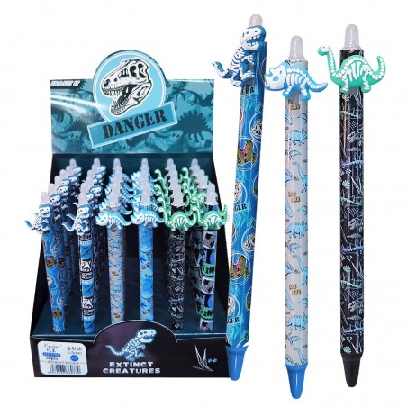 Μαγικό Στυλό Κουμπί με Γόμα Δεινόσαυροι 14,5cm 36 PAC