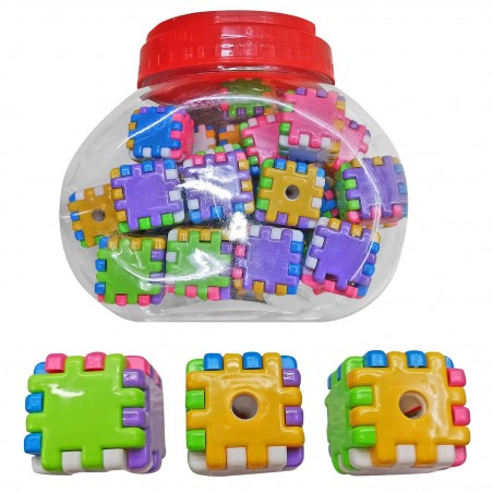 Ξύστρα Βαρελάκι Σχέδιο Κύβος 3,5x3,5x3,5cm 40 PAC