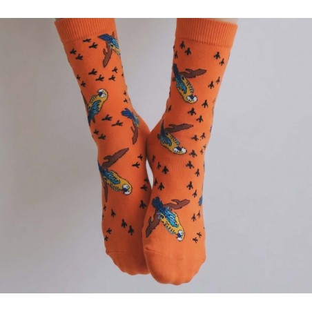 JOIN Κάλτσα Πορτοκαλί με σχέδιο Παπαγάλος