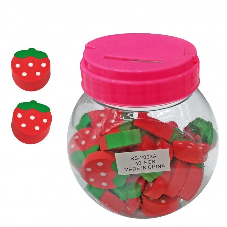 Γόμα Φραουλίτσα 3cm 40 PAC